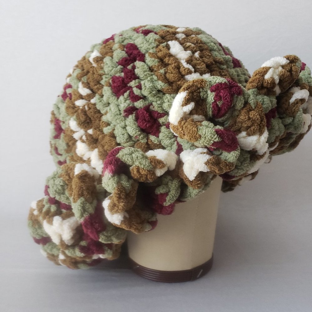Fall Multicolor Ruffle Hat